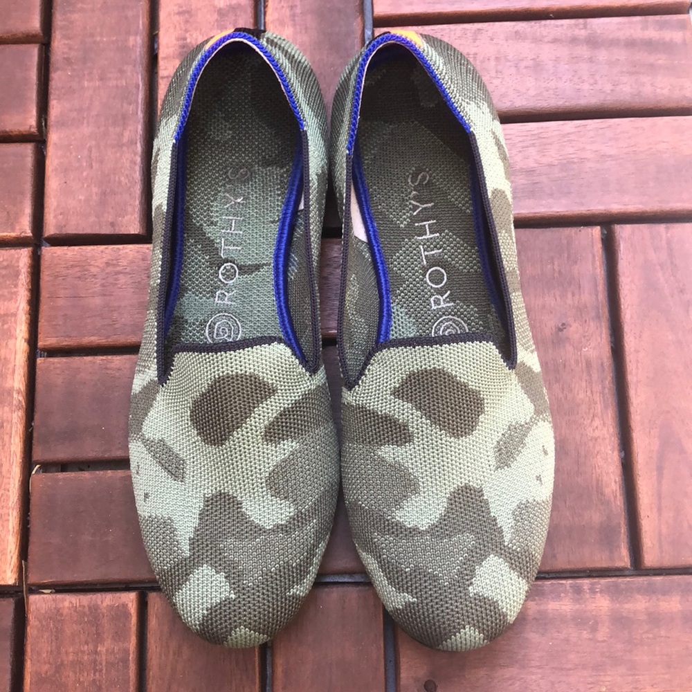 Rothy’s The Loafer, Olive Camo